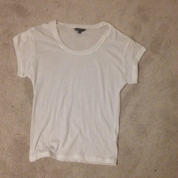 white t-shirt, xs but fits like medium