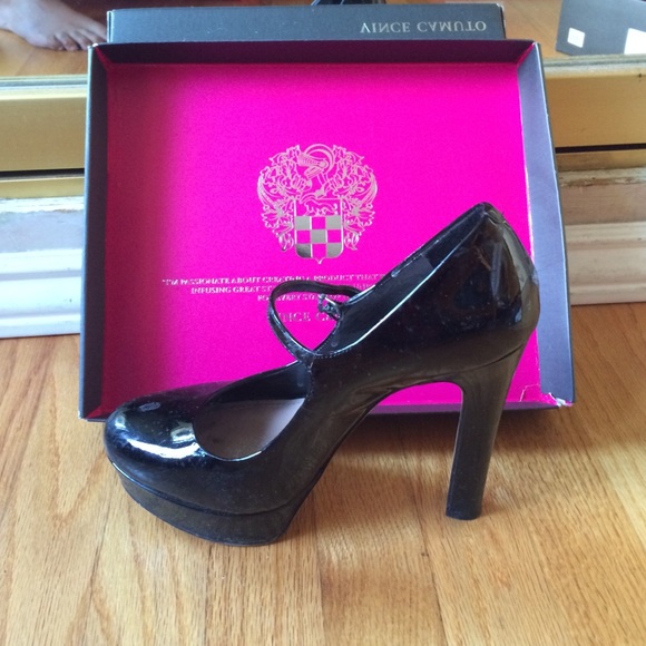 Black strappy pumps