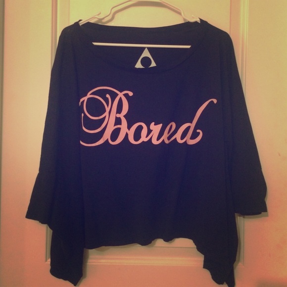 Jac Vanek "Bored" Boxy Tee, One Size