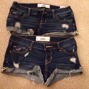 2 pairs of Hollister Jean shorts (size 0)