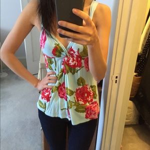 Abercrombie kids floral tank