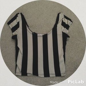 Vertical stripes crop top