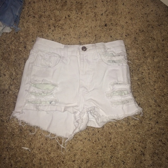 White High Waisted shorts