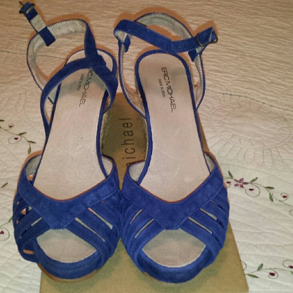 eric Michael beautiful blue wedges