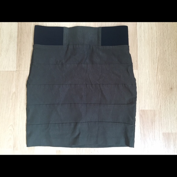 Army green bandage skirt