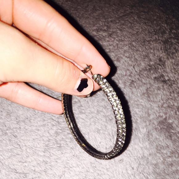 Sparkly Hoop Earrings❥ - Picture 2 of 4