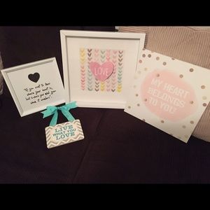 Set of home decor from hobby lobby