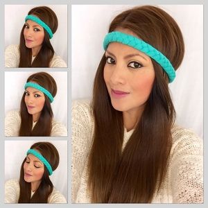 3 strand braided headband in Teal