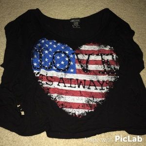 Love is always .. 🇺🇸❤️ crop top