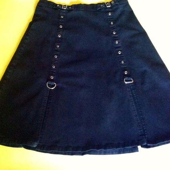 Denim Dark Blue Skirt By Tripp NYC.