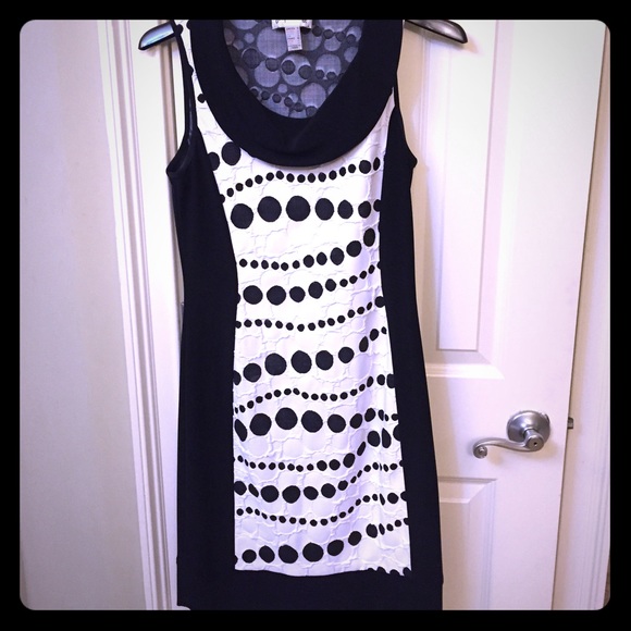 Black & white dress.