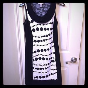 Black & white dress.