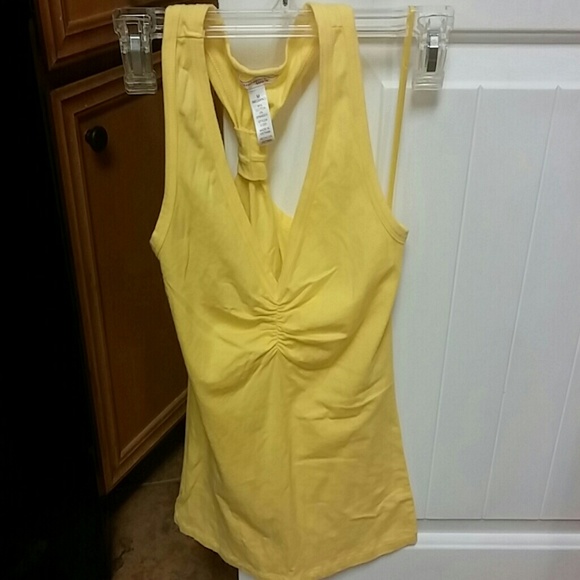 Yellow racerback halter