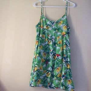 AA Tropical Print Babydoll Dress