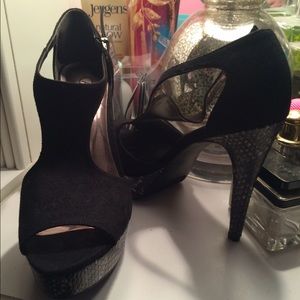 Carlos by Carlos Santana Black Platform Sandals