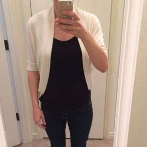 White shrug cardigan