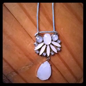 Light blue dangle cord necklace!