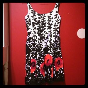 Black and white flower dress