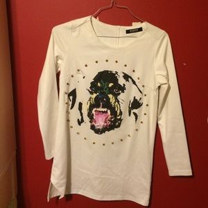 White Rottweiler sweater