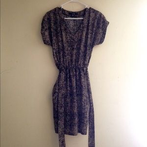 Dress with black pattern