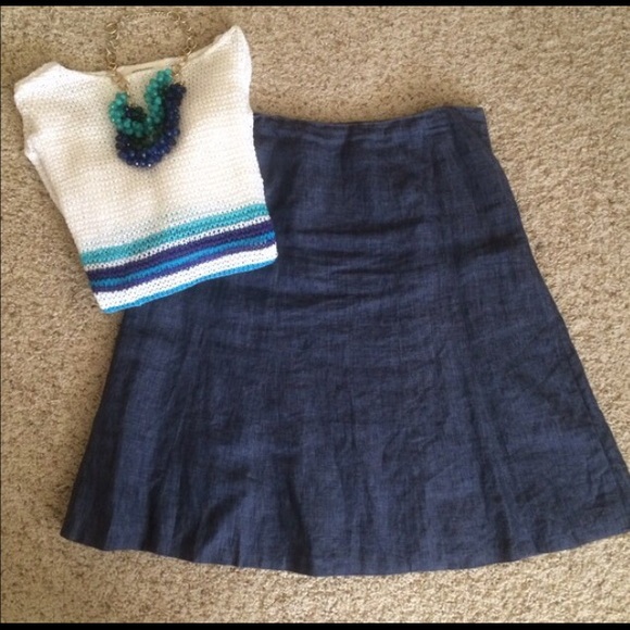 Calvin Klein Linen Midi Skirt