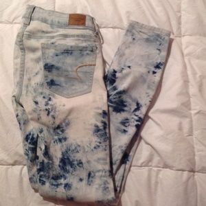 American Eagle Acid Wash High Waisted Jeggings ☁️