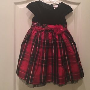 Cute 4T red plaid Christmas dress