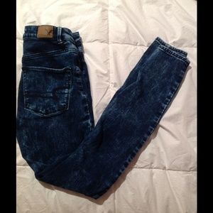American Eagle Acid Wash Sky High Jeggings NWOT