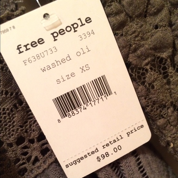 NWT FREE PEOPLE olive top!! - Picture 3 of 3