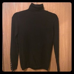 Zara turtleneck with gold studs on wrist size s