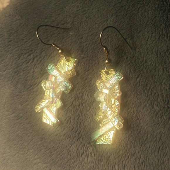 Vintage hand made glass earrings