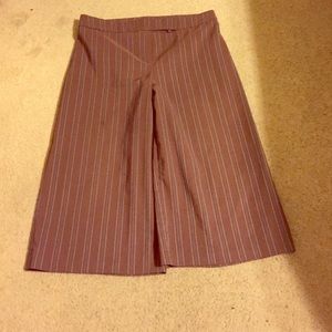 Brown Culottes, (wide leg capri)