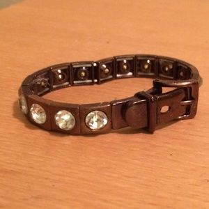 Metallic rhinestone bracelet