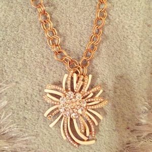 Milly gold chain necklace with enamel pedant