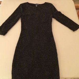 Gold and Black microform dress