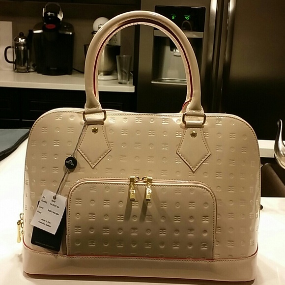 Arcadia patent vernis leather bag