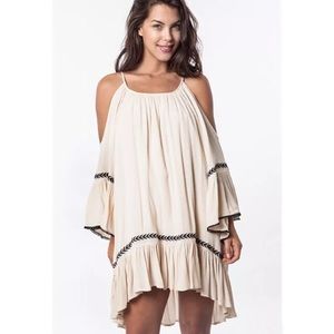 Boho Cold Shoulder Tunic Dress