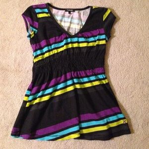 Hurley cap sleeve baby doll shirt