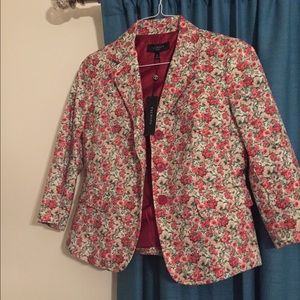 Talbots floral blazer