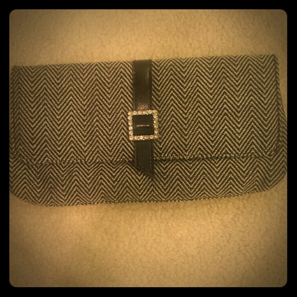 Grey, black and sparkle clutch