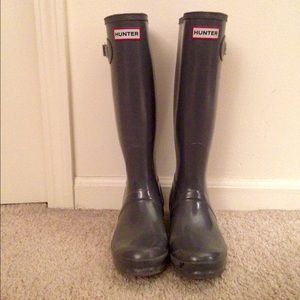 Hunter Boots - Original High Gloss Tall, Charcoal