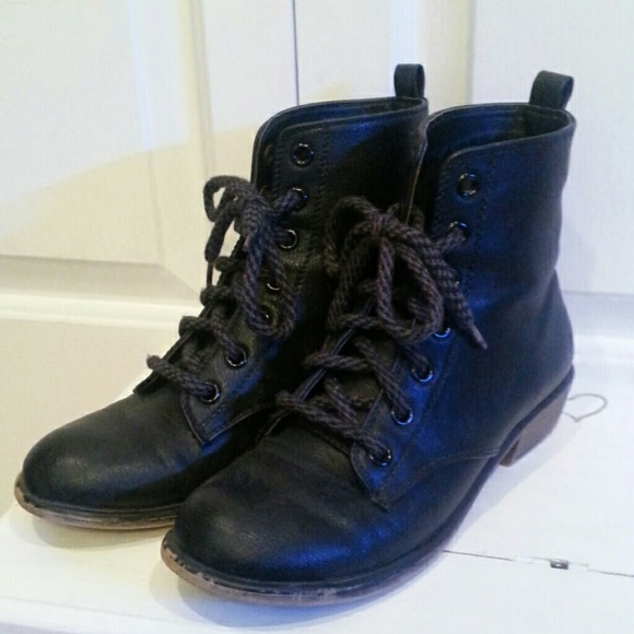 Dirty Laundry Black Combat Booties