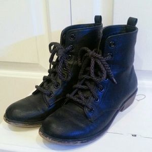 Dirty Laundry Black Combat Booties