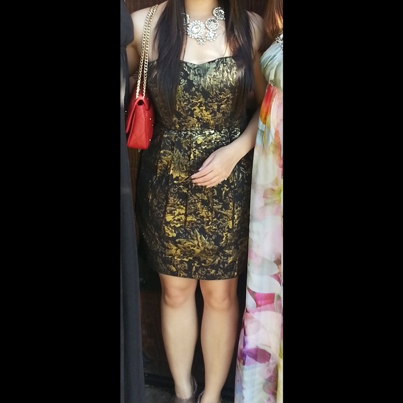 Gold and black dress