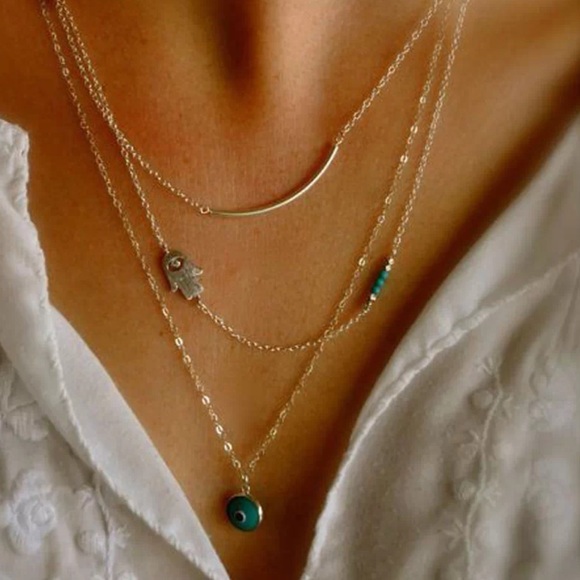 Hamsa  💎 Layered Necklace