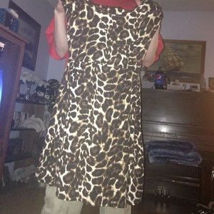 Leopard print skater dress