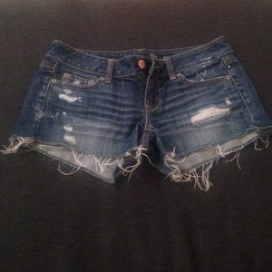 America Eagle distressed shorts