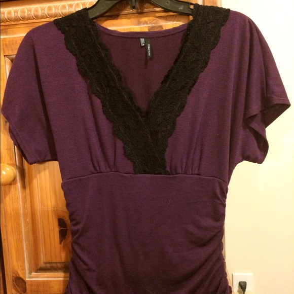 Burgundy colored fashion top