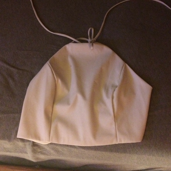 nasty gal leather halter top