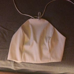 nasty gal leather halter top